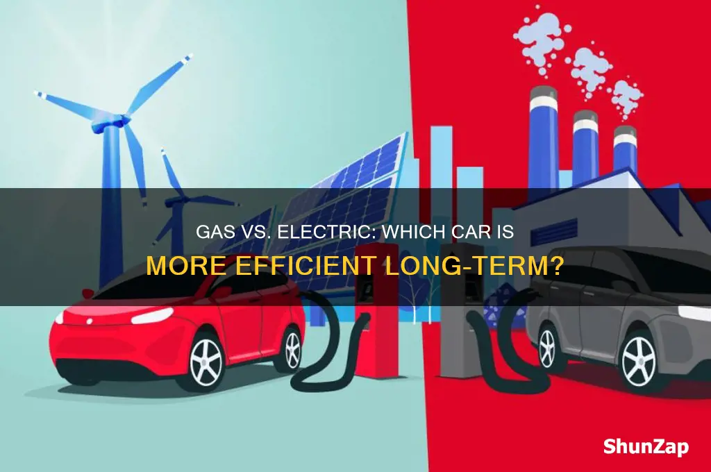 is gas or electric car more efficient over its life
