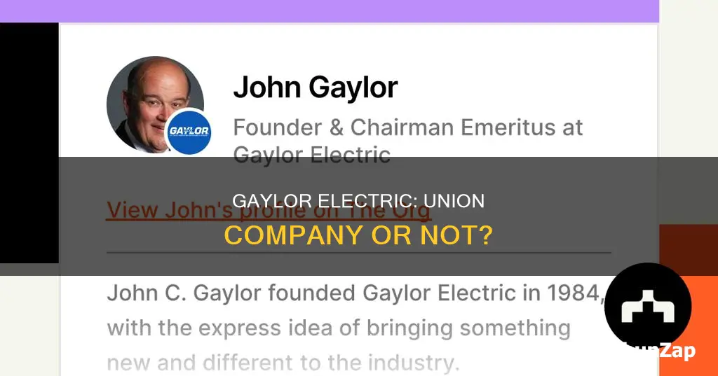 is gaylor electric a union company