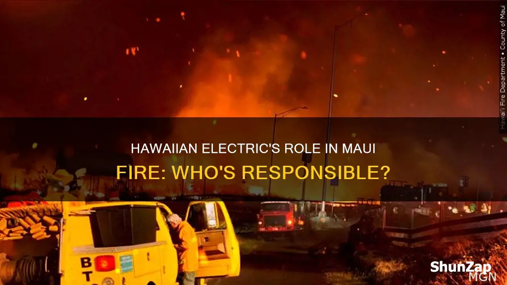 is hawaiian electric responsible for maui fire