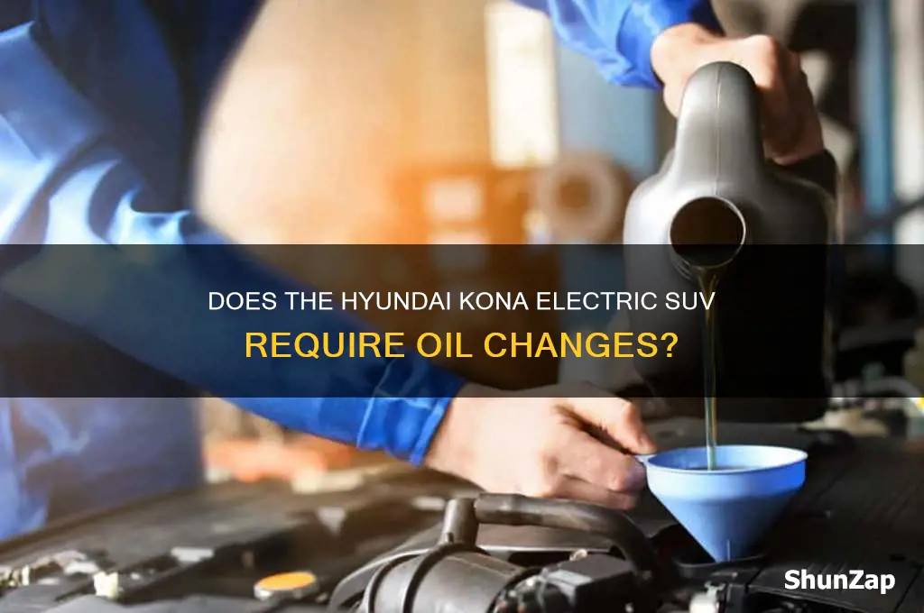 is hyundai kona suv full electric car need oil change