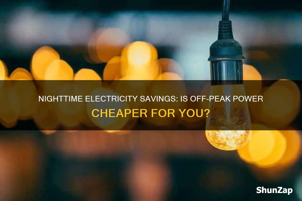 is it cheaper to use electric at night