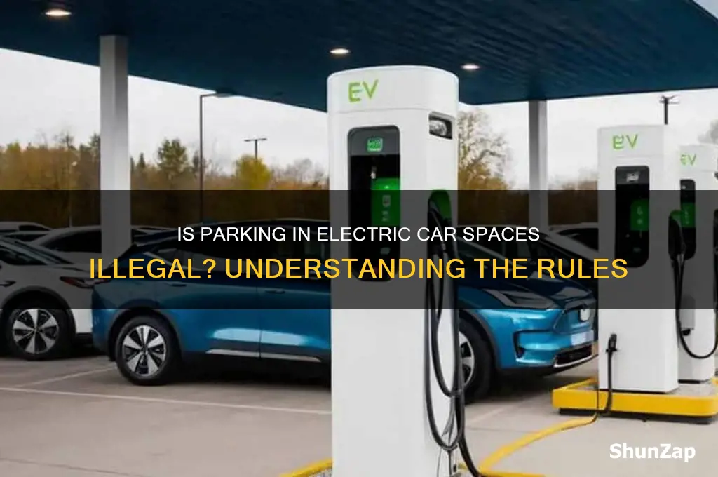 is it illegal to park in an electric car space
