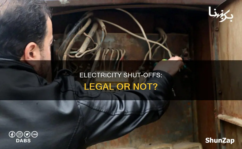 is it illegal to turn off electricity