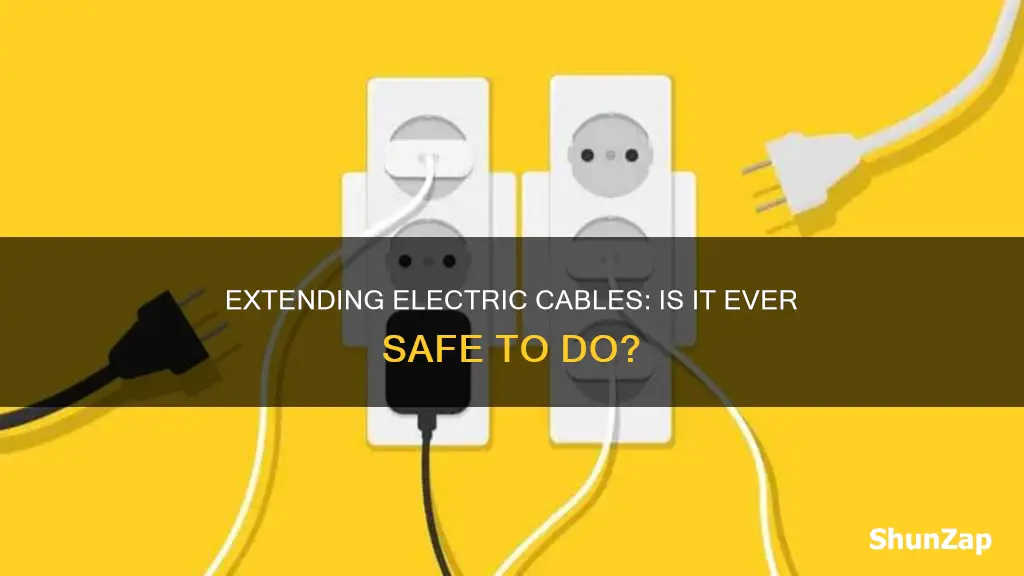 is it safe to extend electric cable