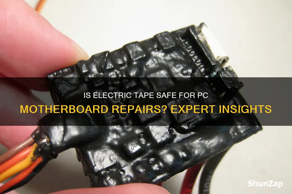 is it safe to use electric tape on motherbaord pc