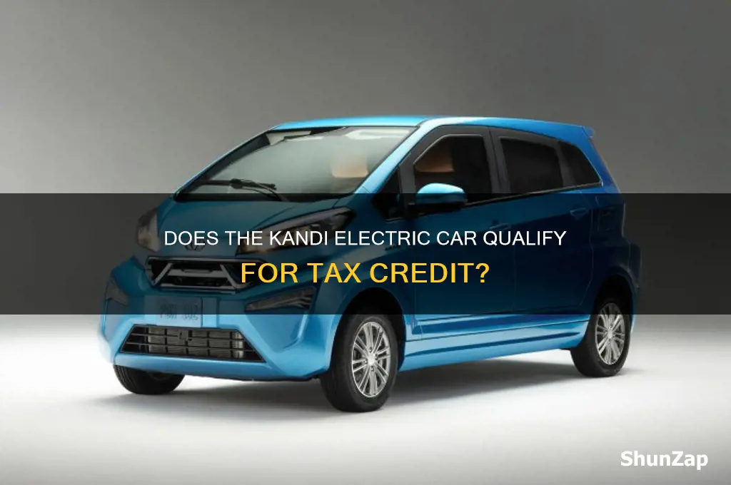 is kandi electric car qualify for tax credit