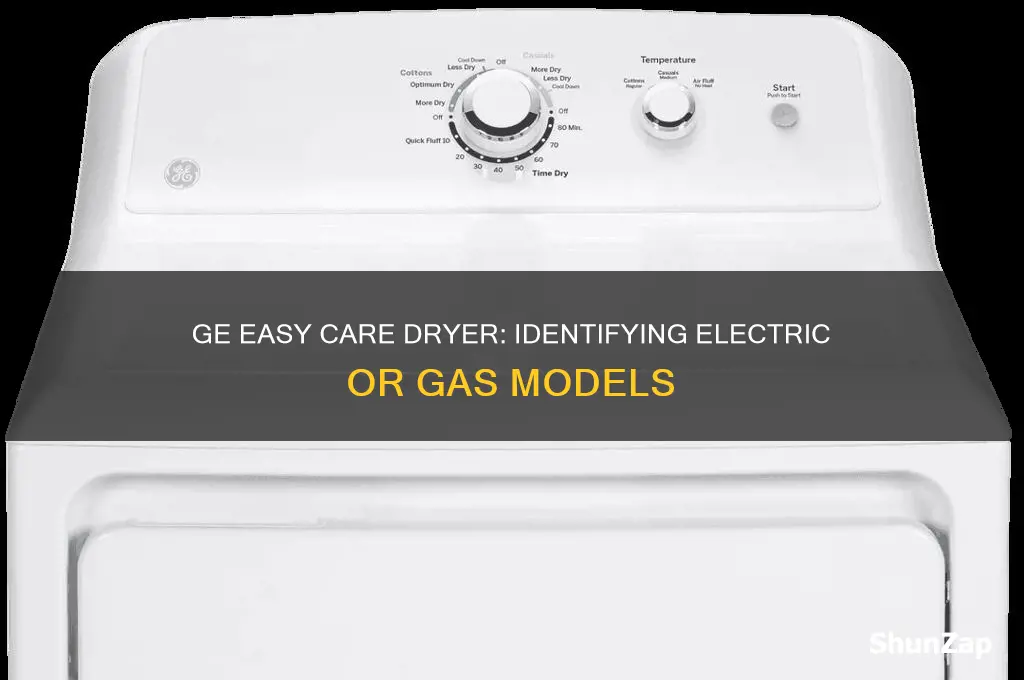 is my ge easy care automatic dryer electric or gas