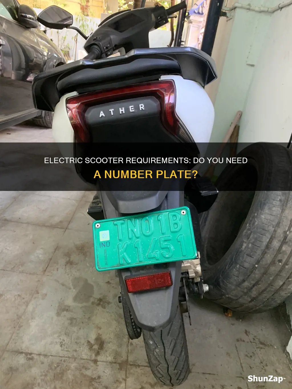 is number plate required for electric scooter