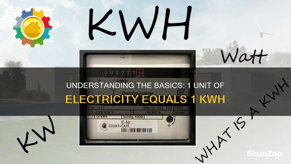is one unit of electricity 1 kwh