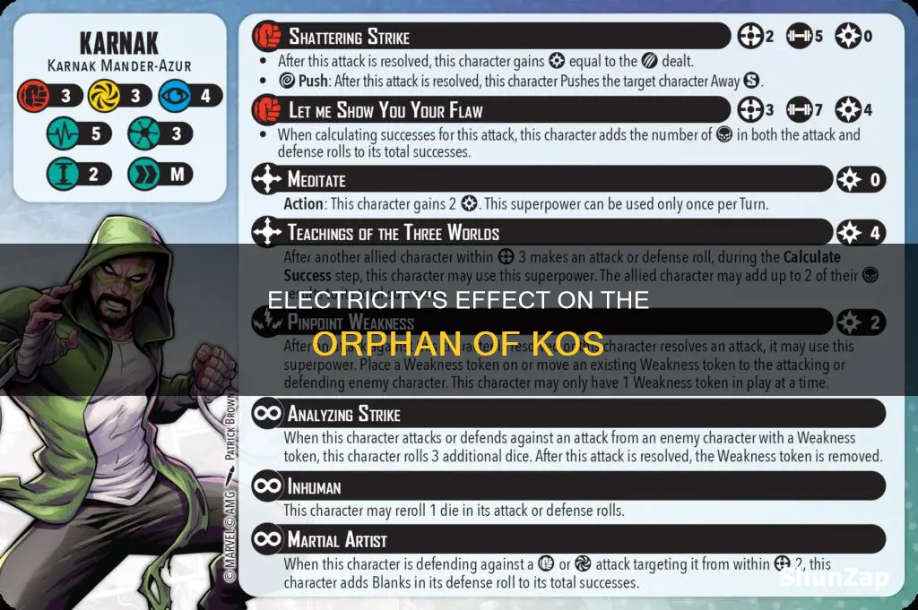 is orphan of kos weak to electricity