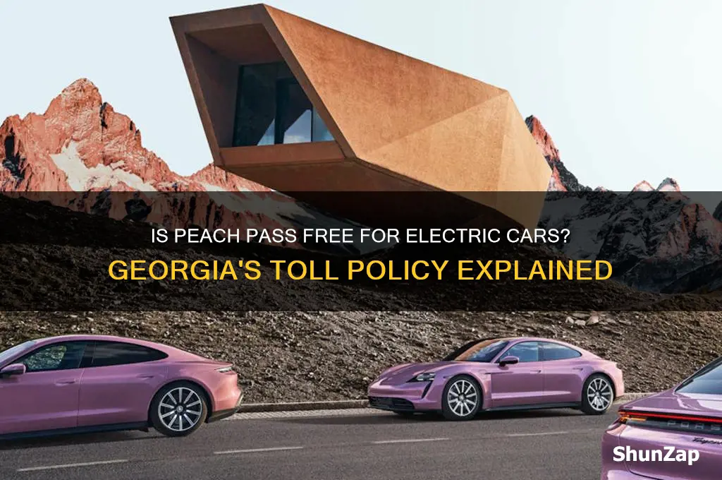 is peach pass free for electric cars