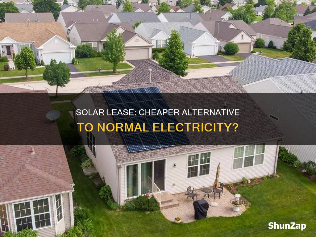 is solar lease cheaper than normal electricity