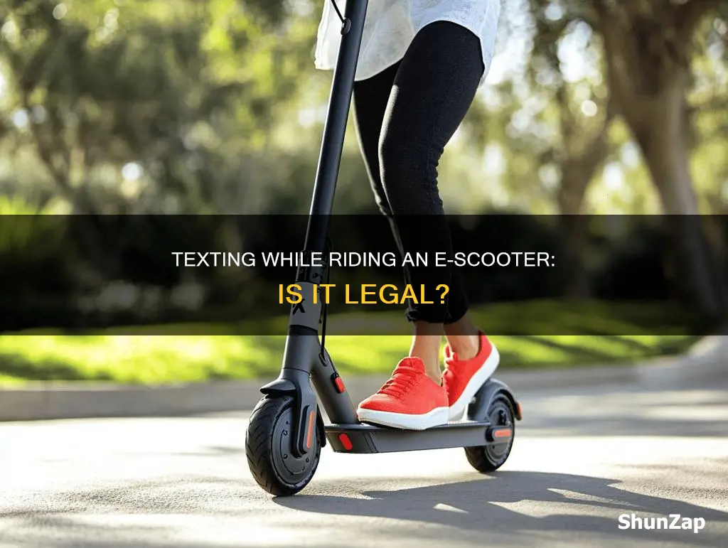 is texting on a electric scooter illegal