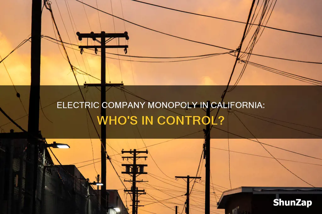 is the a monopoly in california for electric company