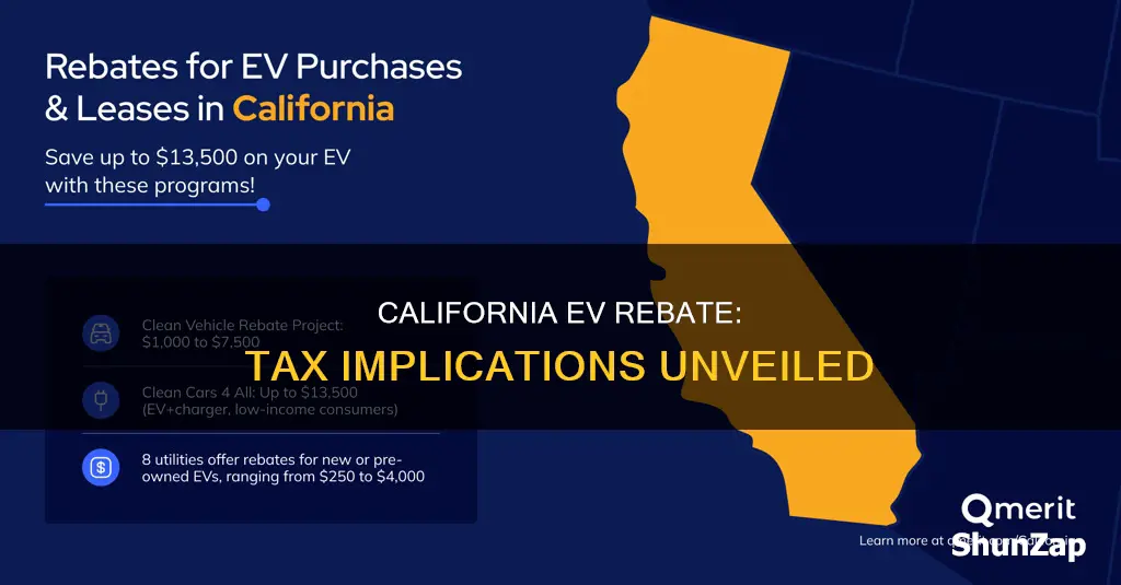 is the california electric vehicle rebate taxable