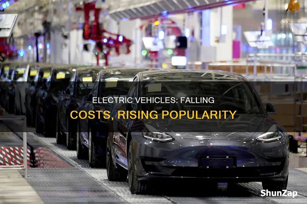 is the cost of electric vehicles falling
