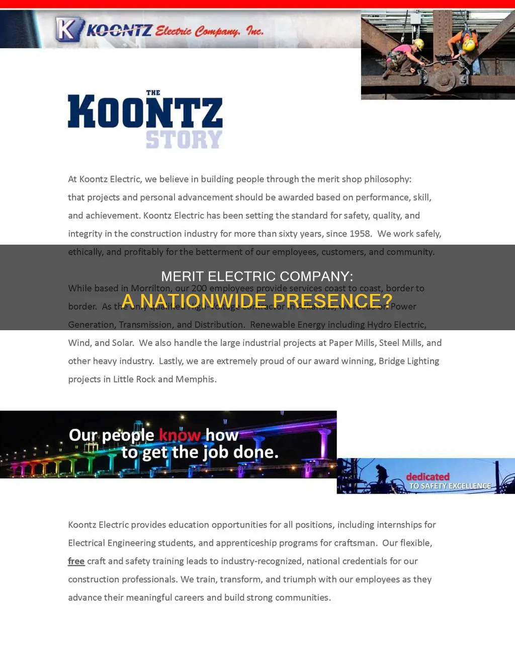 is the merit electric company nationwide