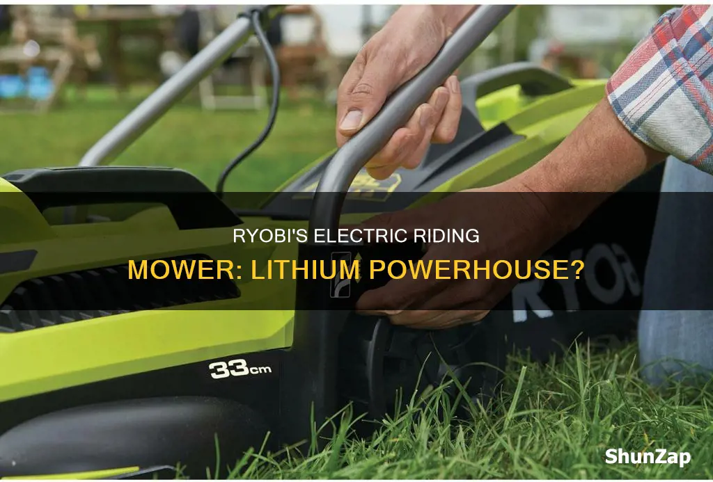 is the ryobi electric riding mower lithium