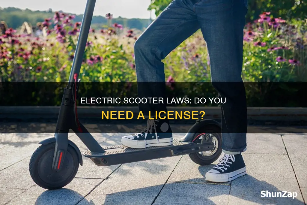 is there any license for electric scooter