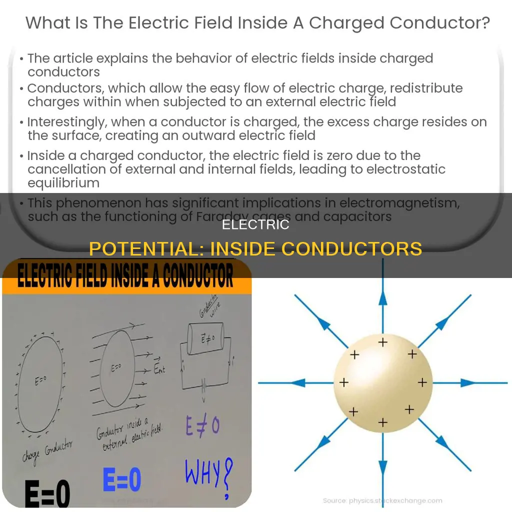 is there electric potential inside a conductor