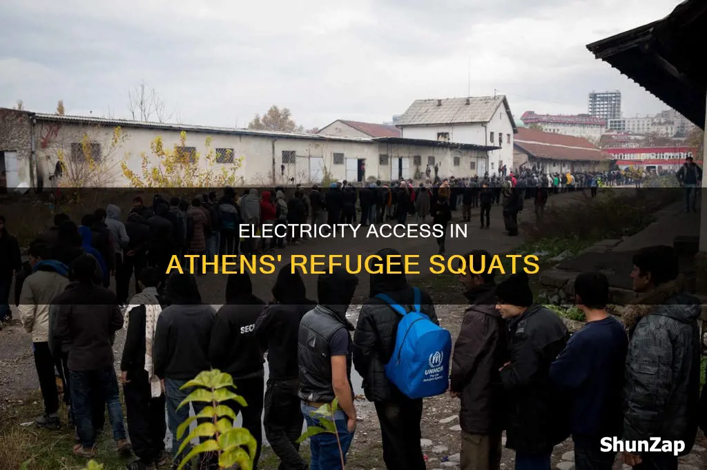 is there electricity in refugee squats athens