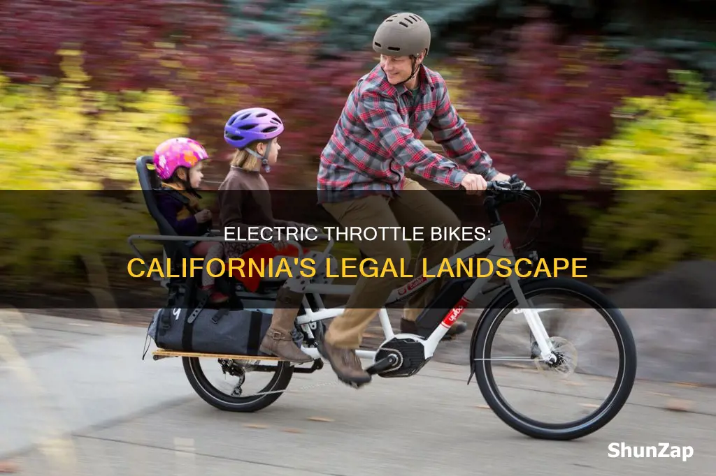 is throttle electric bicycle legal in california