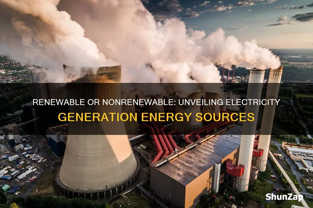 is used to generate electricity renewable or nonrenewable energy