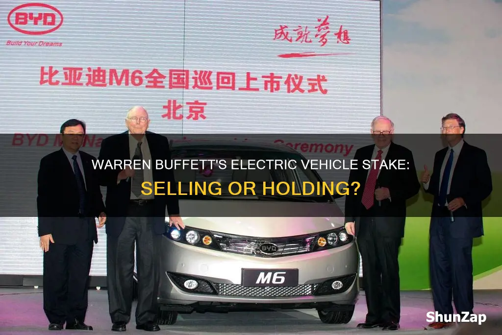 is warren buffett selling his favorite electric vehicle stock