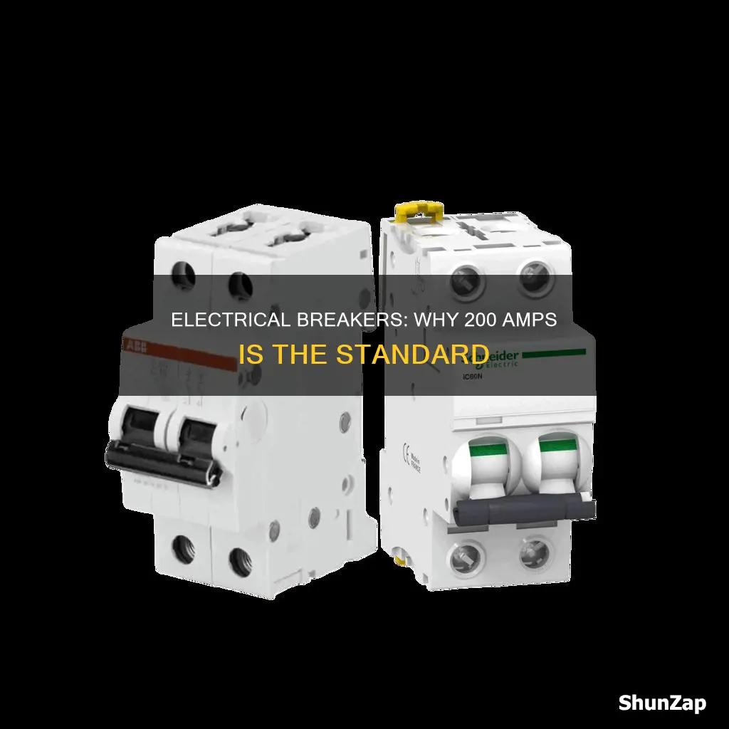 must all electrical breakefs ewual 200 amps