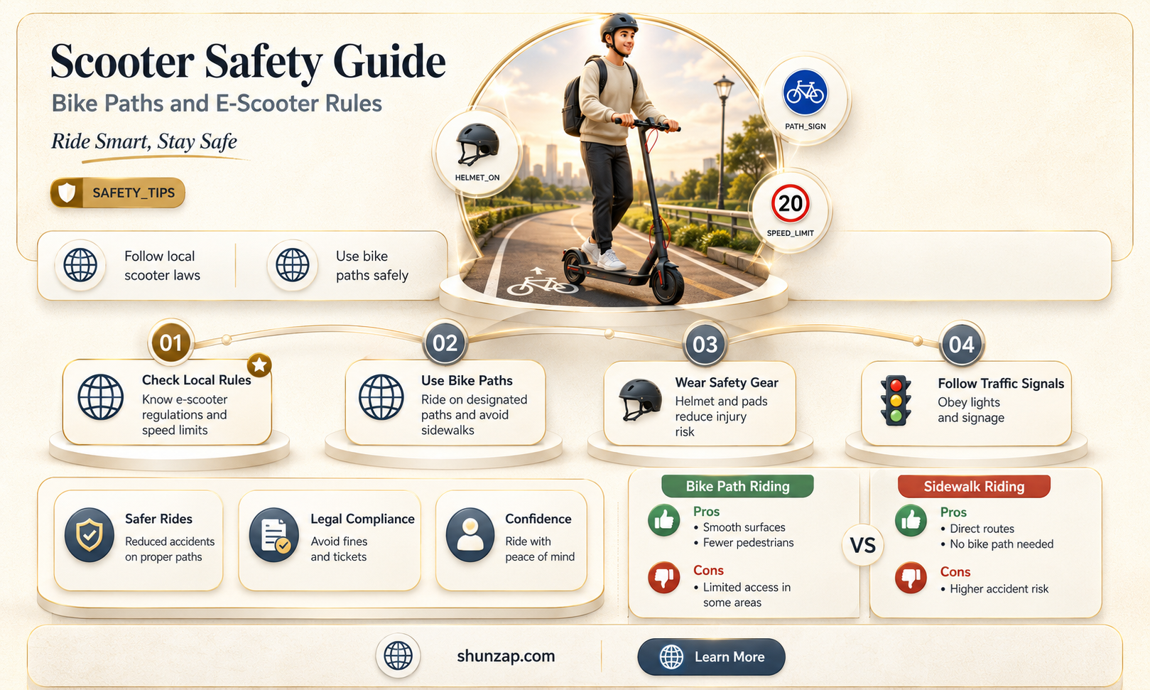 are electric scooters allowed on bike paths