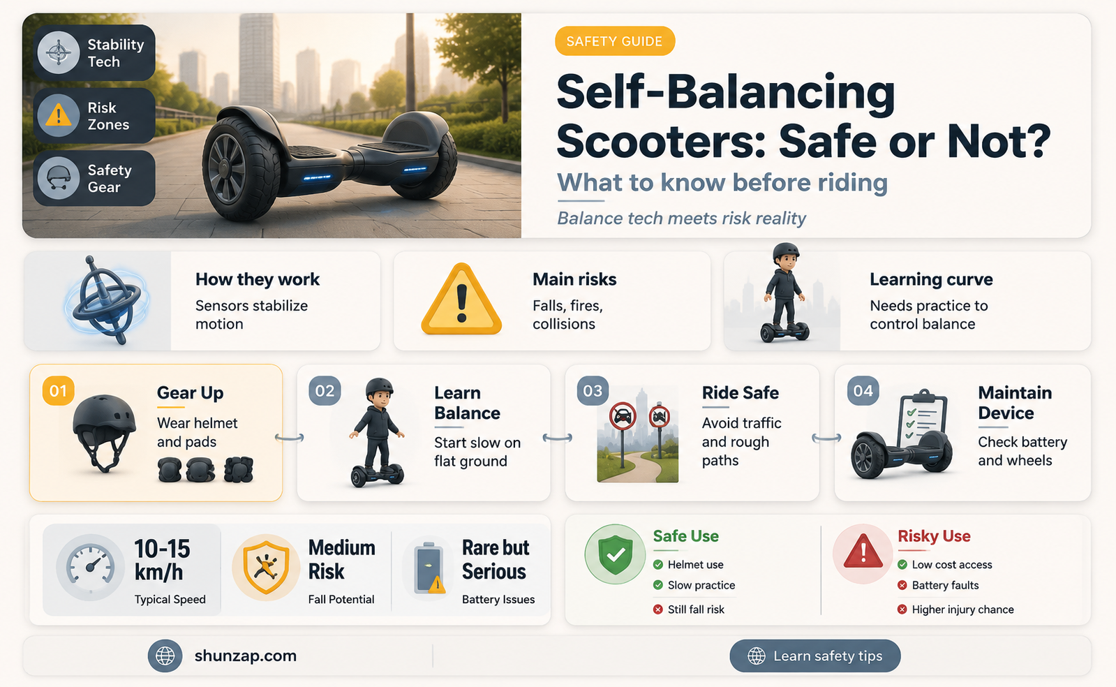 are electric self-balancing scooters safe in vehicle crash accidents