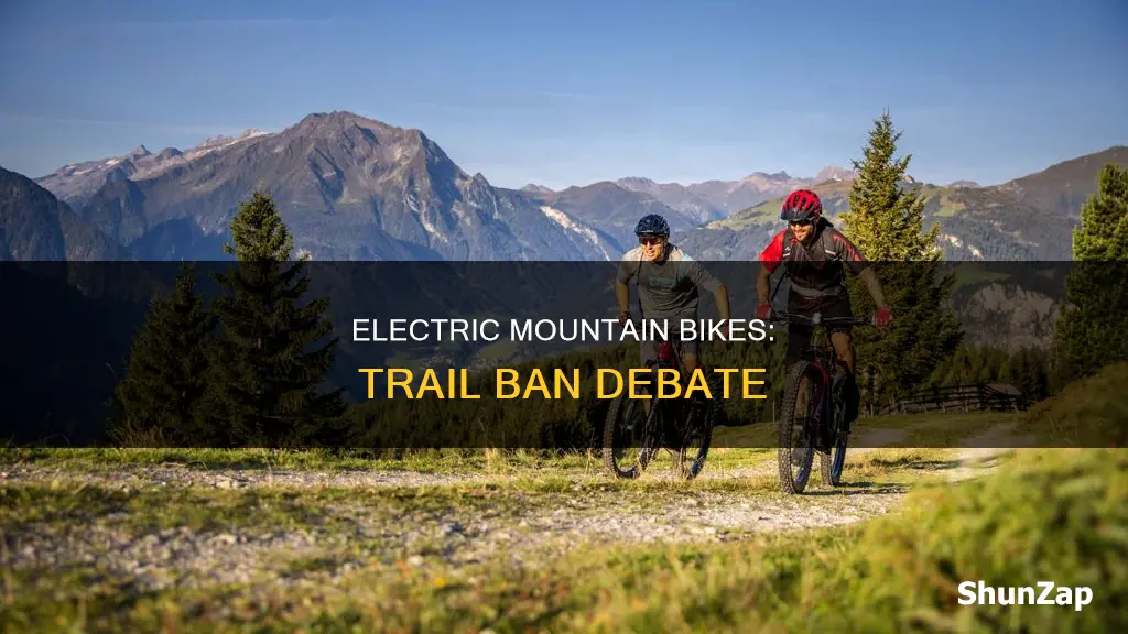 should electric mountain bikes be banned fromtrails