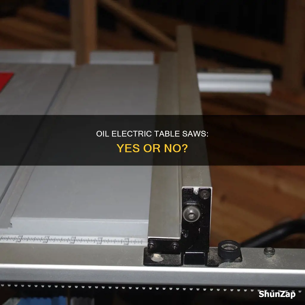 should i reem oil electric table saw