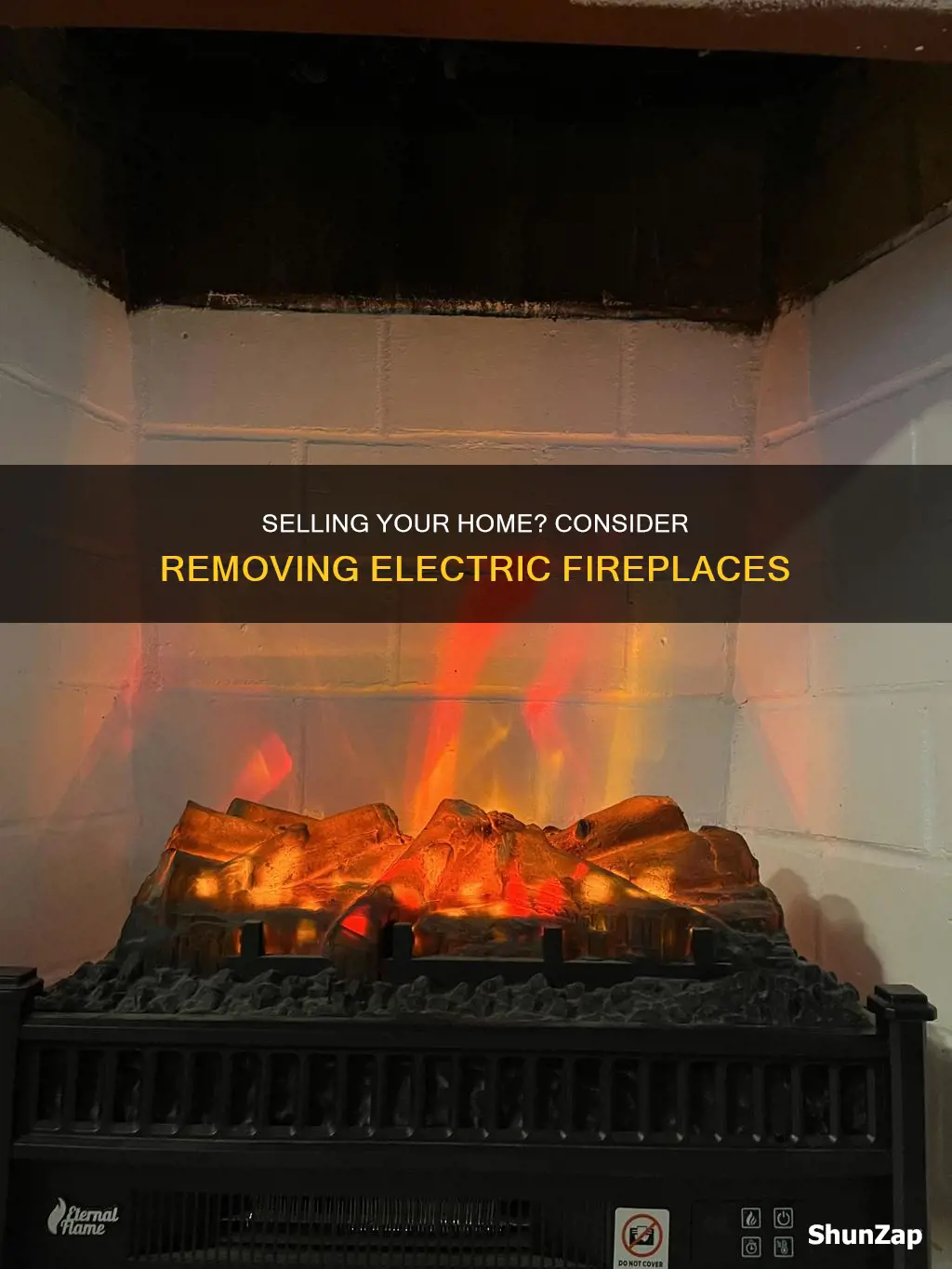should i remove electric fireplace before selling