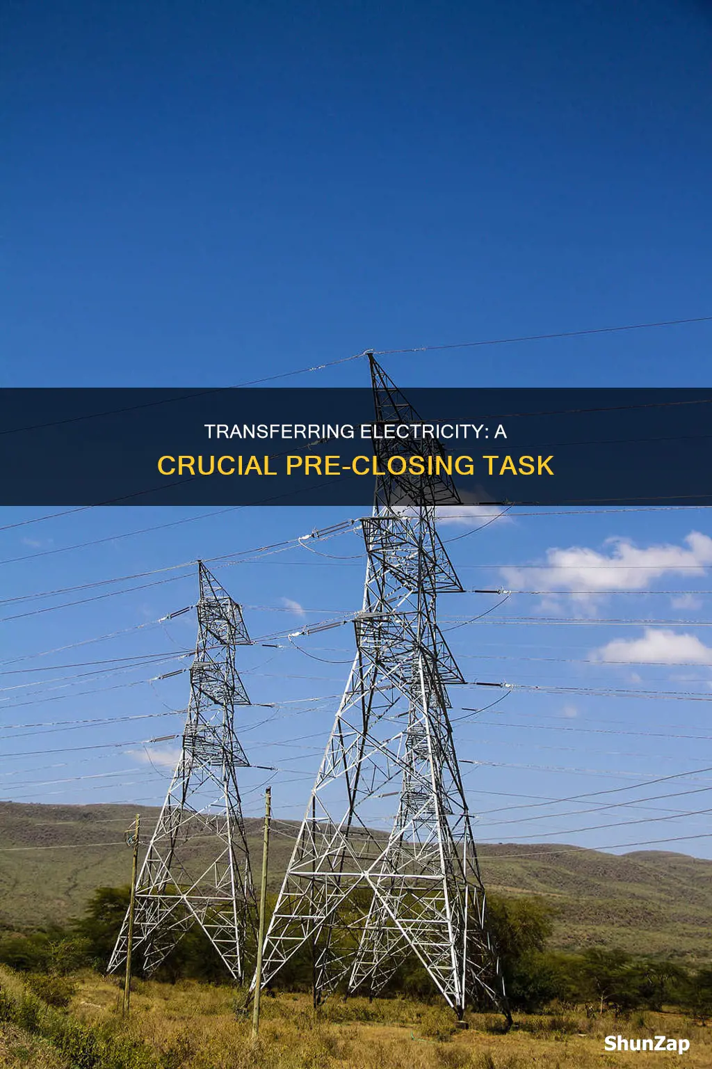 should schedule transfer of electricity before closing