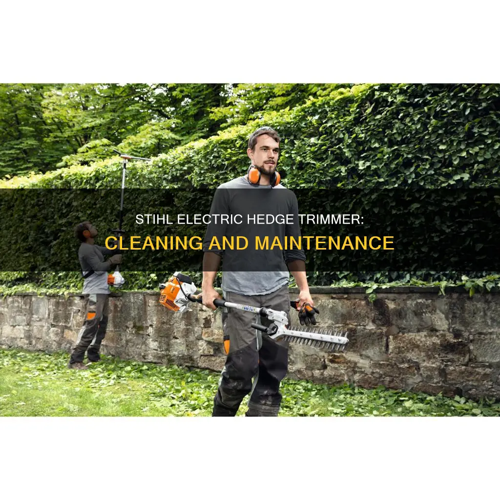should stihl electric hedge trimmer be cleaned