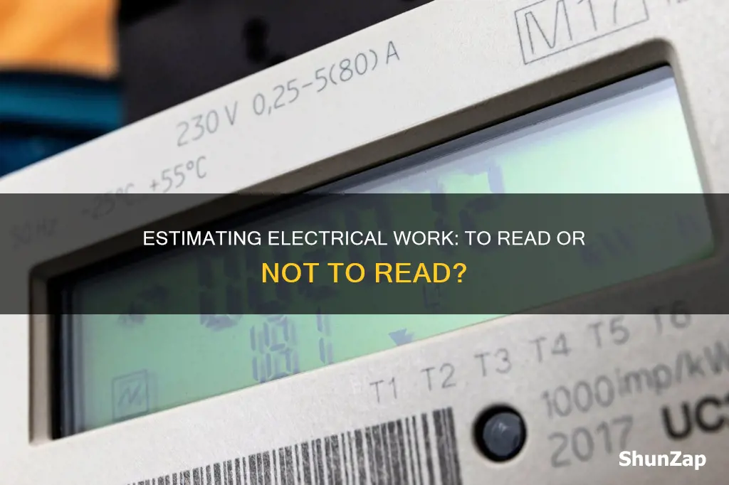 should you do estimated reading for electric