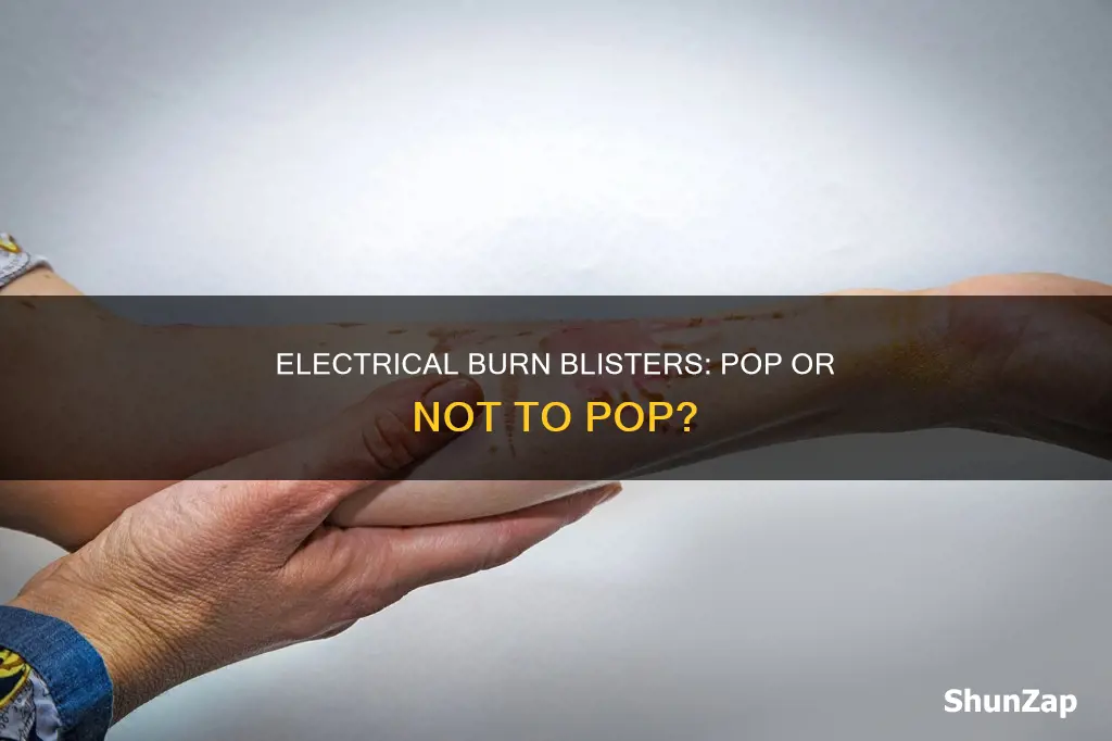 should you pop an electrical burn blister