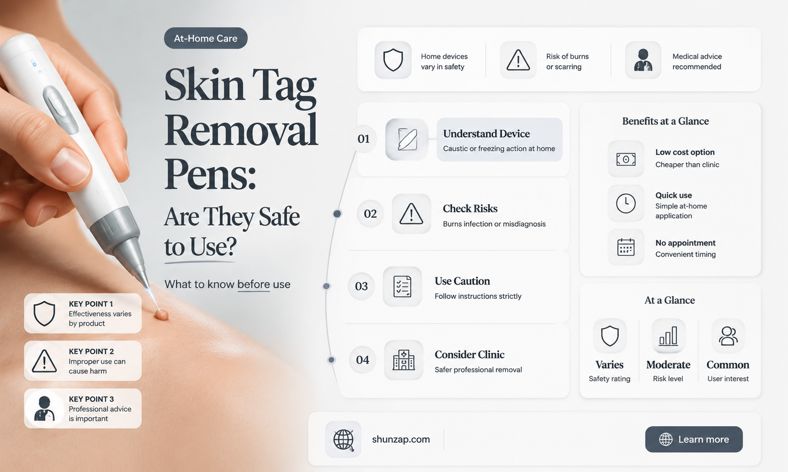 are electric skin tag removal pens safe