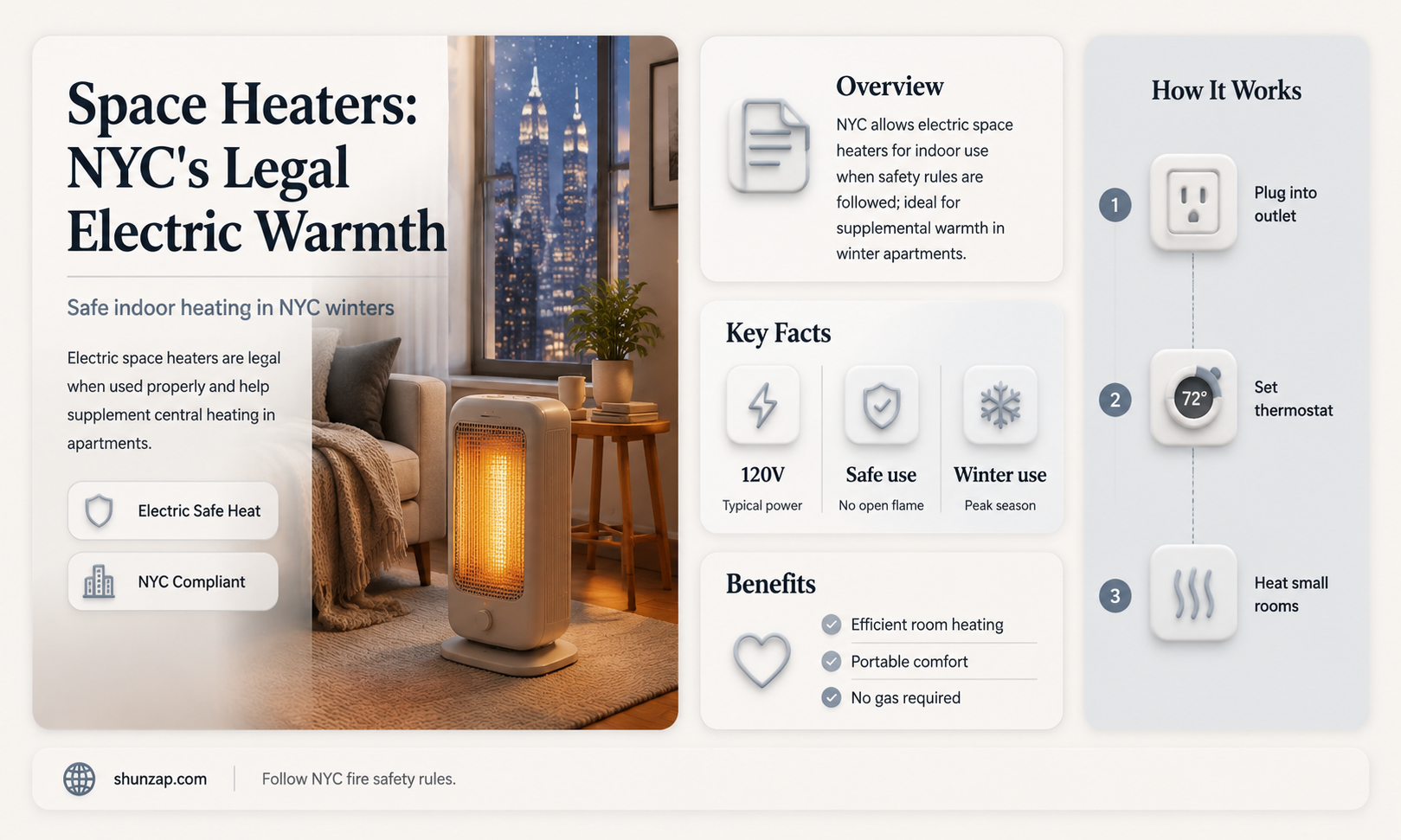 are electric space heaters legal in nyc