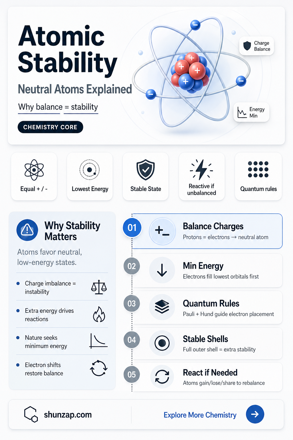 are all electrically neutral atoms chemically stable