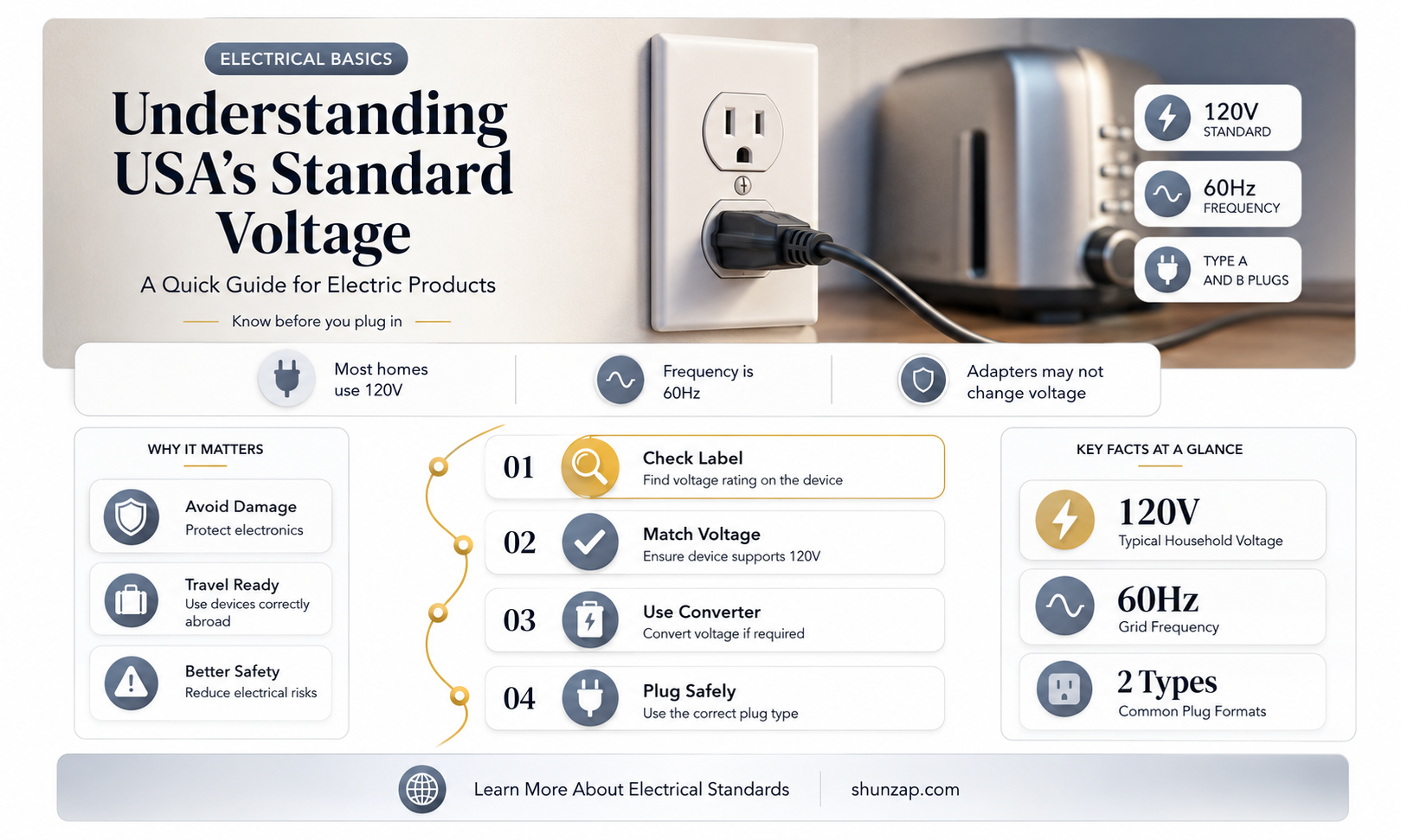 are electric products in usa 110 volts