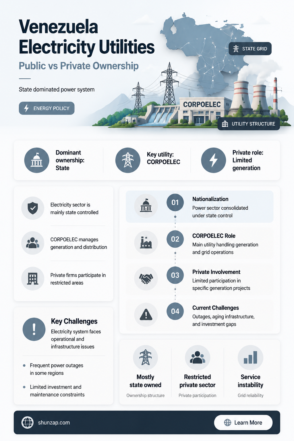 are electric utilities in venezuela publicly owned companies
