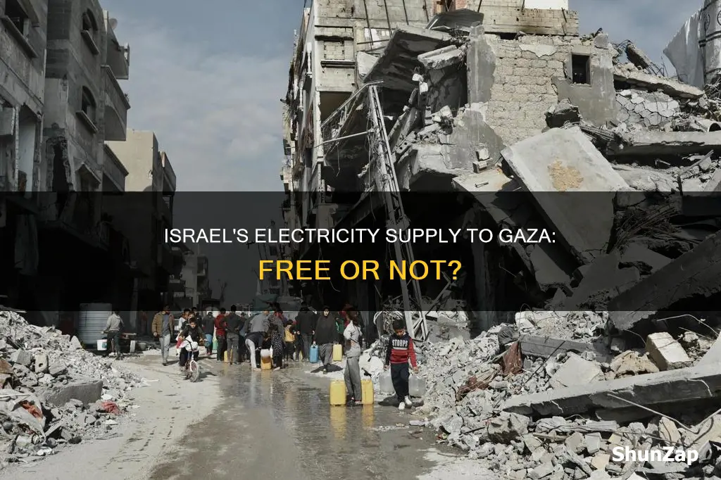 was israel providing free electricity to gaza