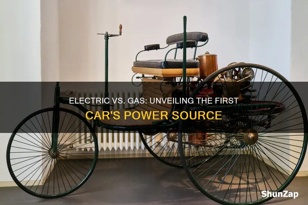was the first car electric or gas