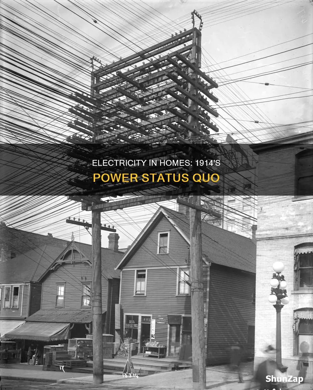 was there electricity in houses in 1914