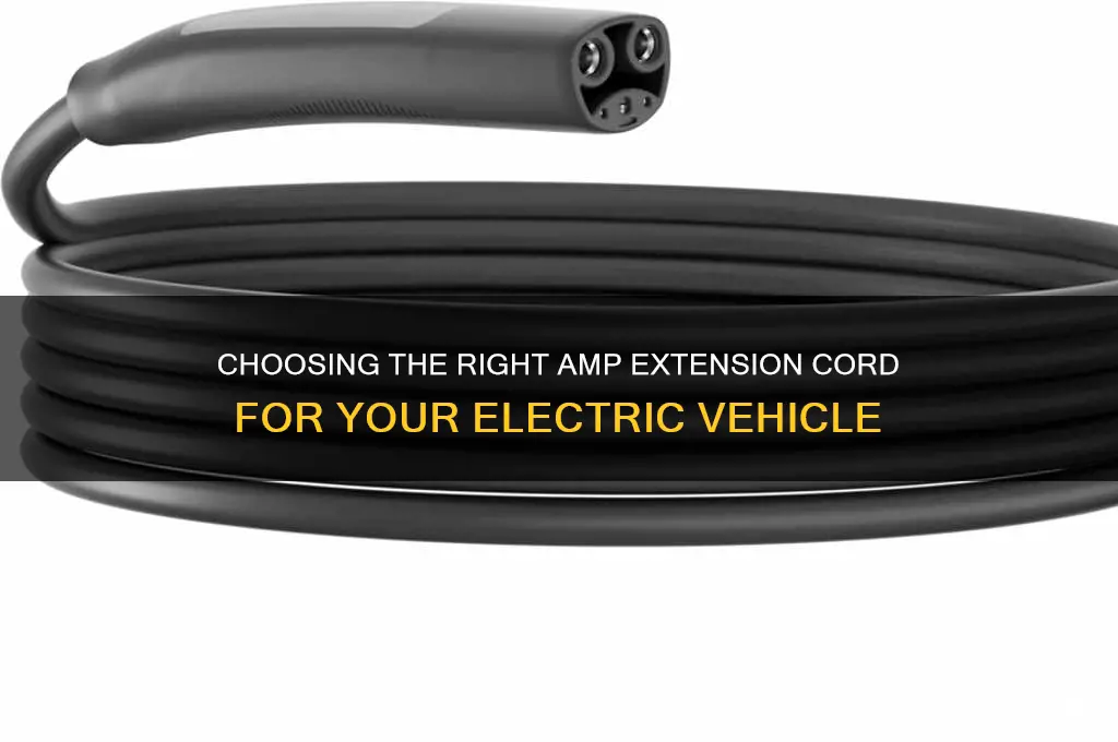what amp extension cord for electric car