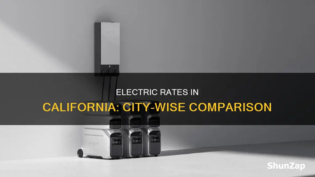 what are california electric rates by city