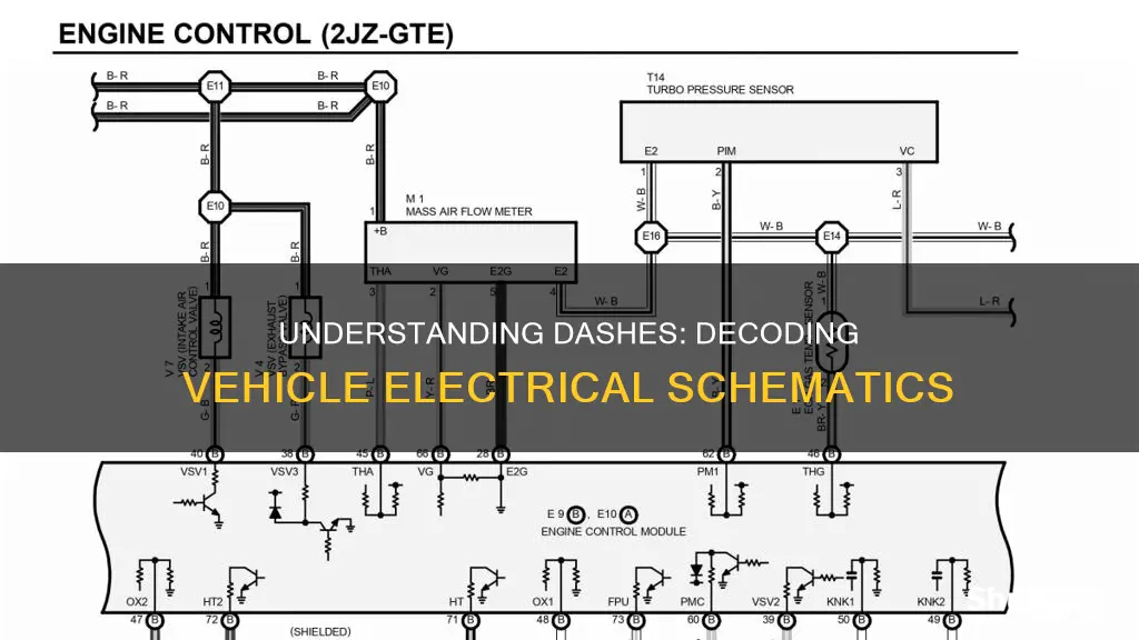 what are dashes in and vehicle electrical schematic