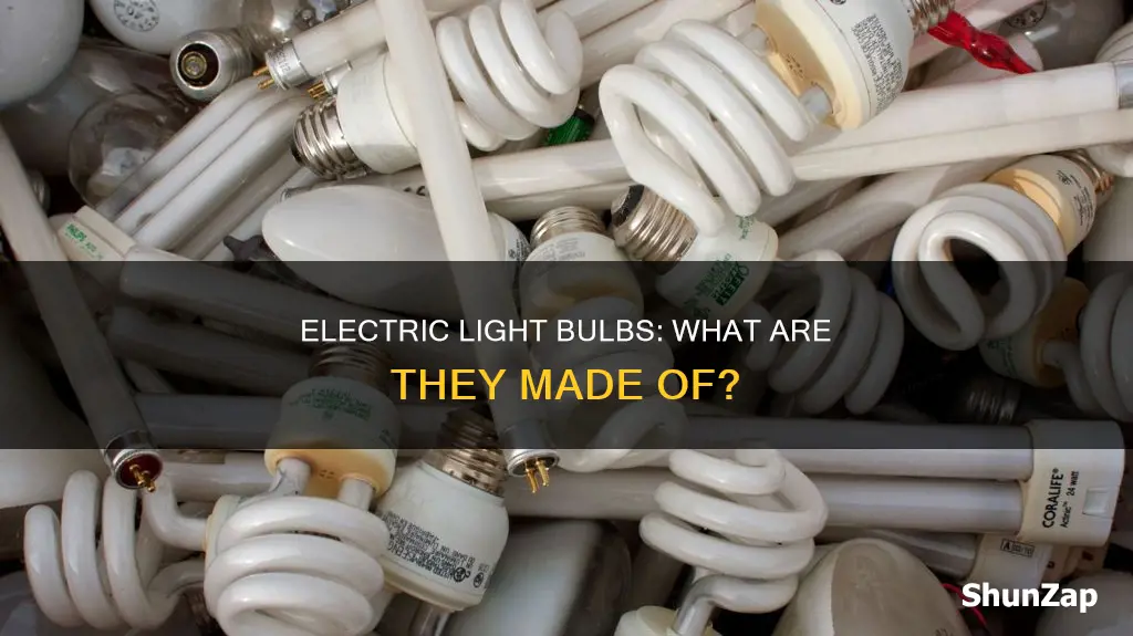 what are electric light bulb made of
